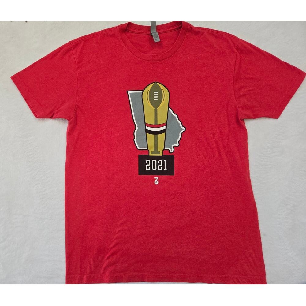 UGA National Championship 2021 Men’s Large Red Short Sleeve T Shirt